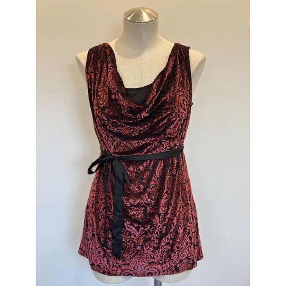 Motherhood Maternity NWT Velvet Tunic in Red Size S - Picture 1 of 4
